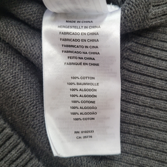 Indian Motorcycle 1/4 Zip Pullover 100% Cotton Sweater Size M Gray Embroidered - Picture 9 of 12